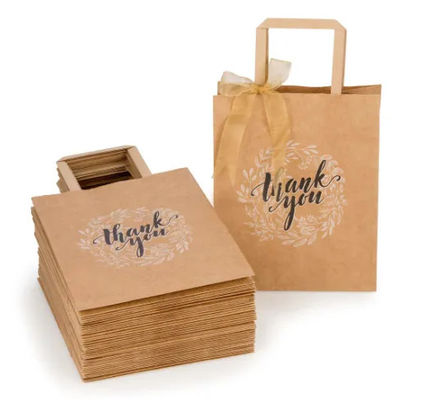 macchina piana di Carry Bags Sunhope Paper Bag del pane del regalo della maniglia del fondo del blocco